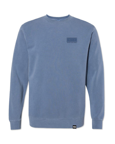 Men's WFH Logo Pigment Dyed Cozy Crew Sweatshirt - WFHLIFE.com#color_pigment-light-blue